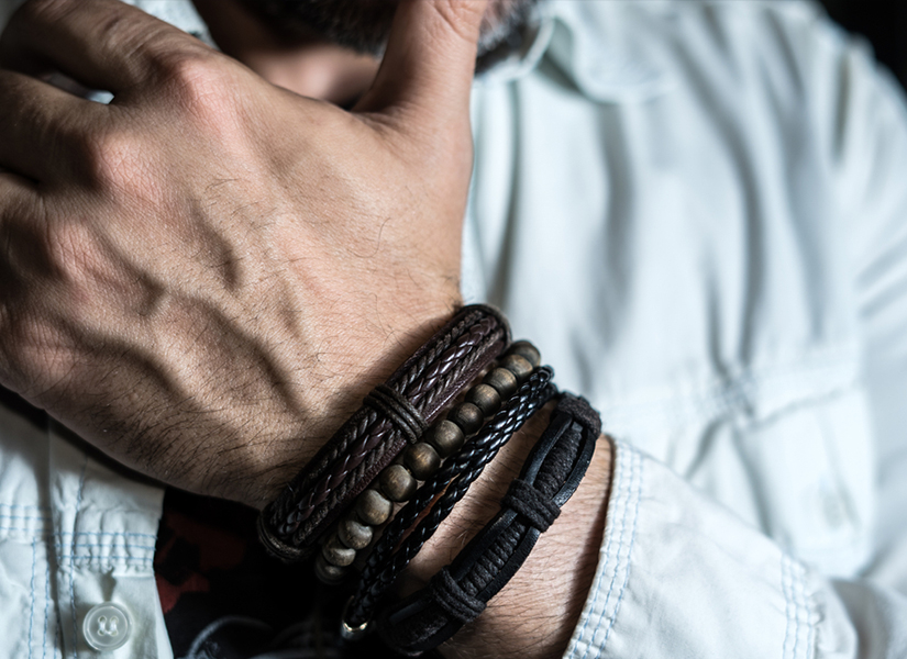 Bracelet Cuir Homme Texturé Alligator - Largeur 12-22 Mm, Fermoir Acier, Résistant à L'Eau