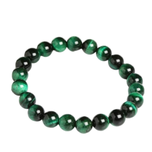 Bracelet perle homme œil de tigre vert