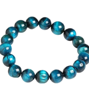 Bracelet perle homme œil de tigre bleu
