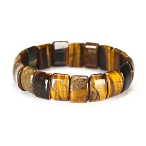 Bracelet pierre naturelle large Œil de Tigre