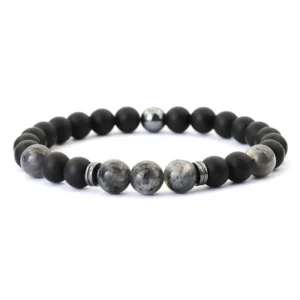 Bracelet perle flash noir